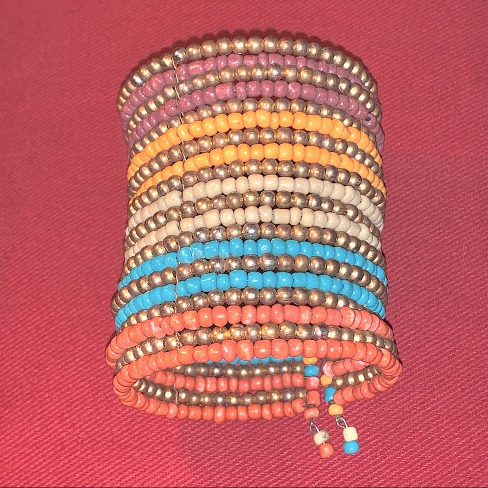 3inch multicolored beaded cuff